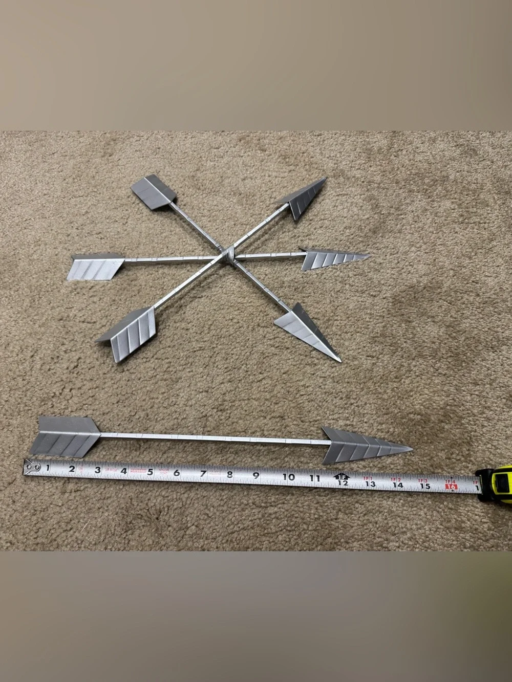 Silver Metal Arrow Wall Decor - Modern Arrow Set
